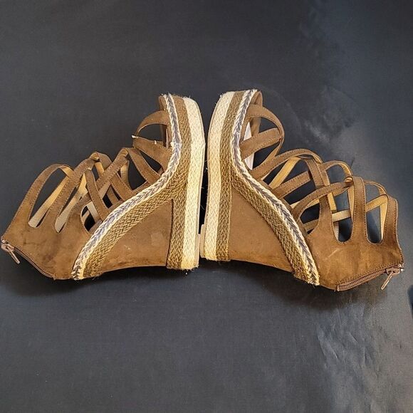 DESINE BY JACOBIES WEDGE MULTI-STRAPS OPEN TOE WOMEN"S SANDAL - Picture 7 of 12